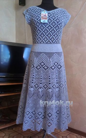 Dress Provence, loin knitting. Work of Elena Saenko