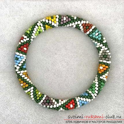 How to make a bracelet with beading? Lessons for beginners. Picture №10