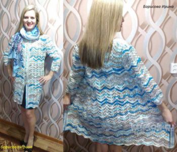 Crochet cardigan. The work of Irina Borisova