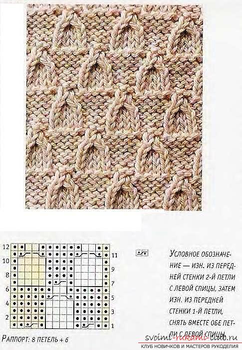 We knit beautiful patterns with crossed loops. Photo №5