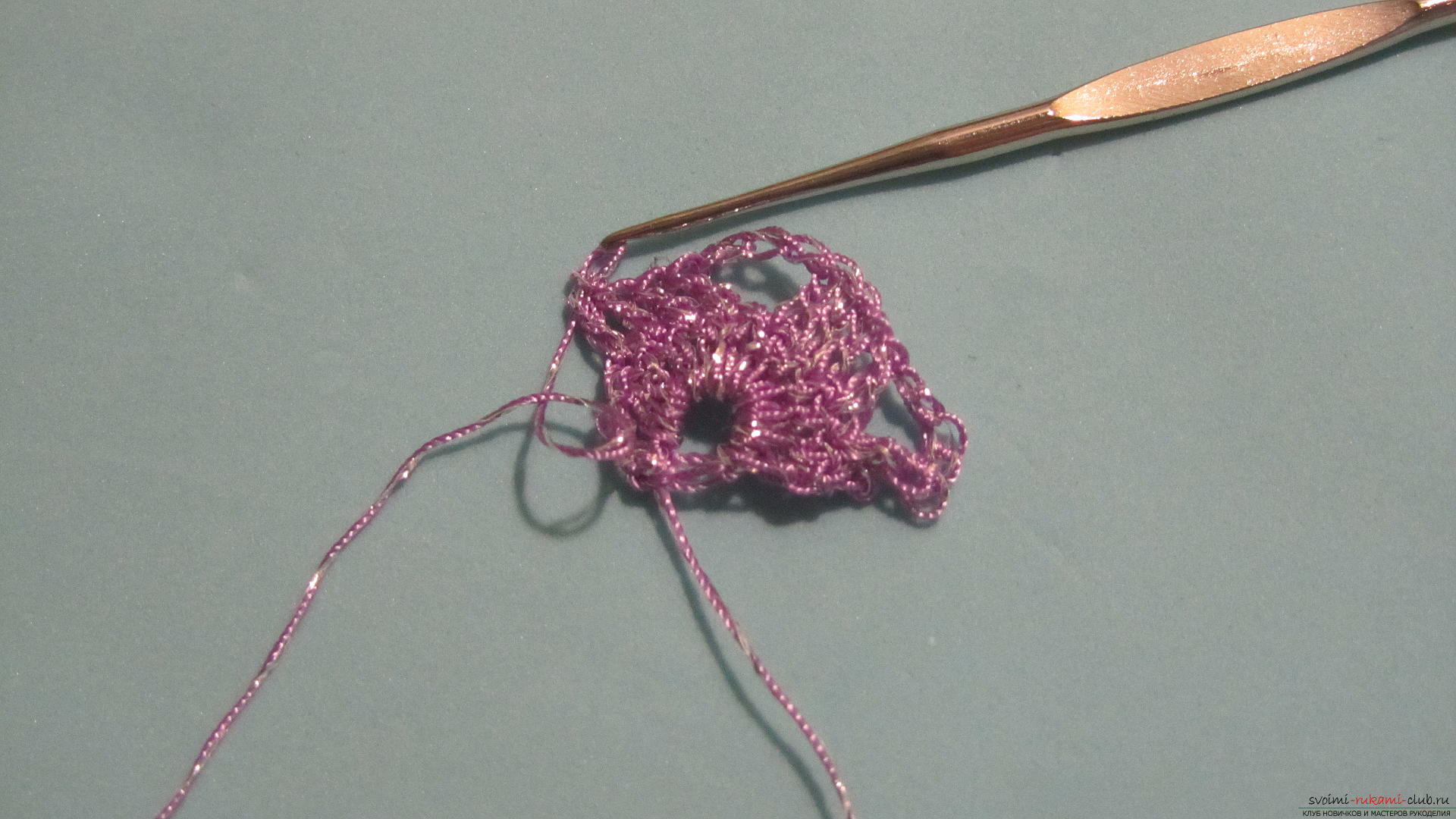 This master class with a descriptive scheme will teach how to crochet a ribbon lace .. Photo # 8