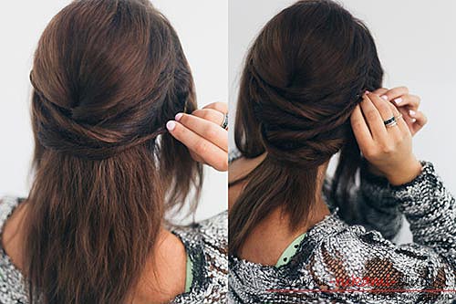 Festive hairstyles can be made with your own hands at home. Simple and easy to perform the installation using photos and job descriptions step by step .. Picture №10
