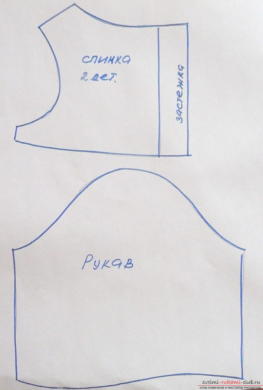 Description of the making of the pattern of shoulder dress for the doll .. Photo №6