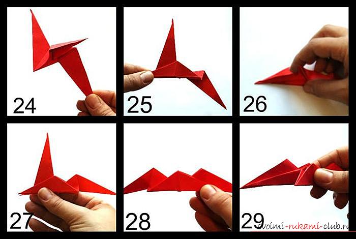 Origami dragon, scheme. Photo №6