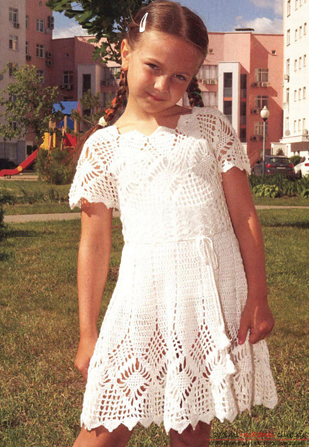 Original dress for the girl crocheted. Photo №5