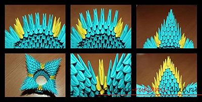 Modulaire origami. Regelingen voor het samenstellen van manden. Foto №5