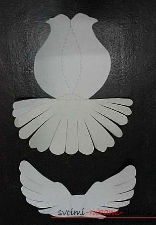 White doves made of paper. Picture №3