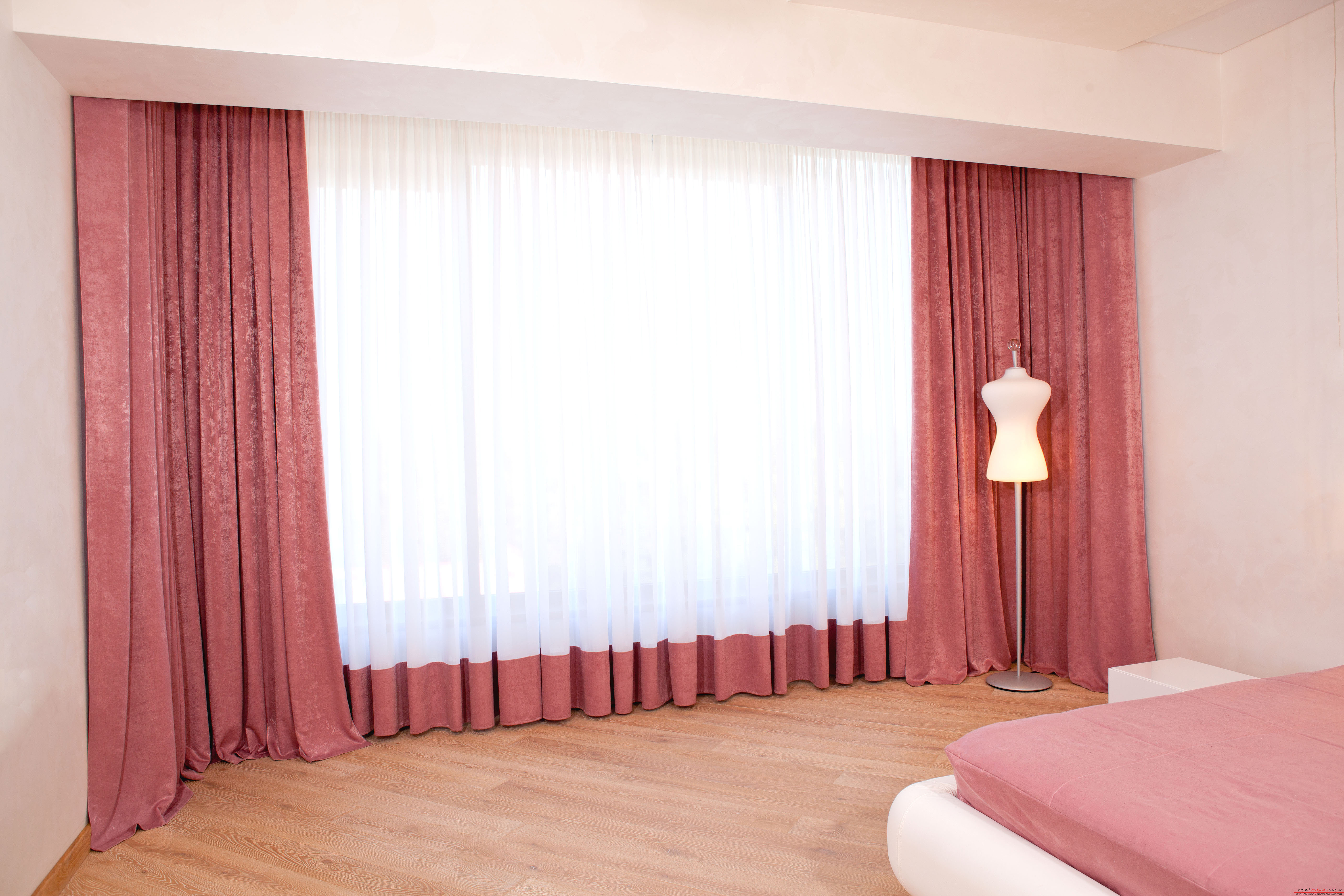 curtains for the bedroom with their own hands. Photo №6