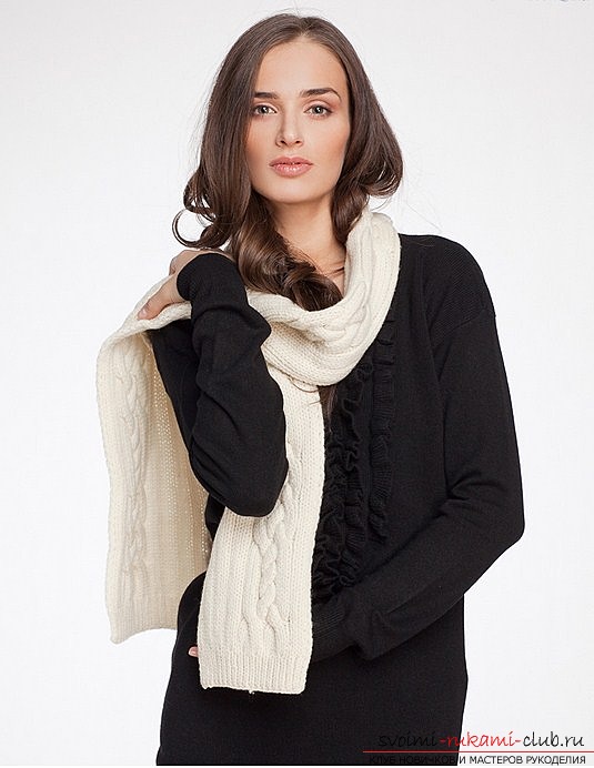 knitted knitted scarf for women. Photo №7
