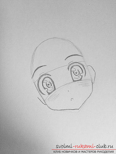 Как да нарисувате момиче с молив (аниме). Снимка # 2