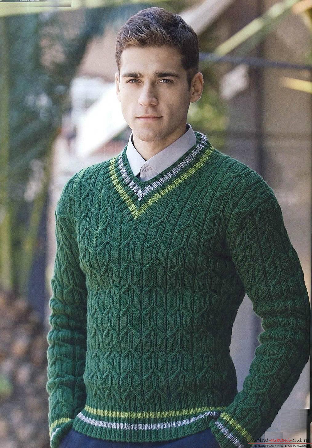 трикотажен плетен пуловер. Снимка # 2