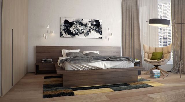Bedroom interior in modern style