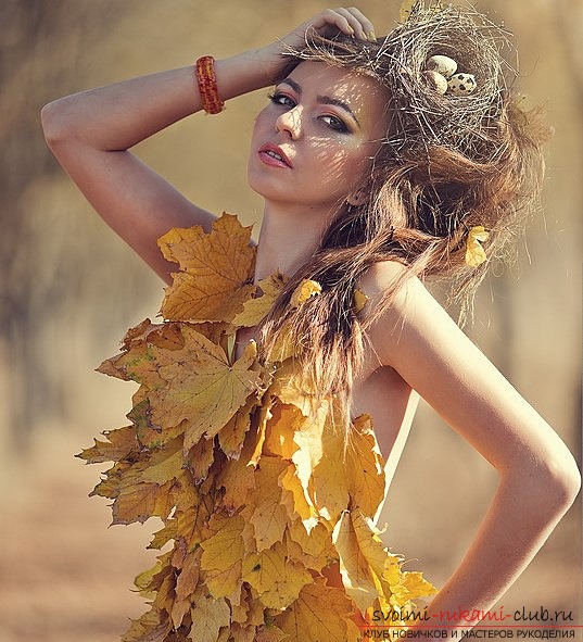 Make an autumn dress especially for a photo shoot .. Photo # 1