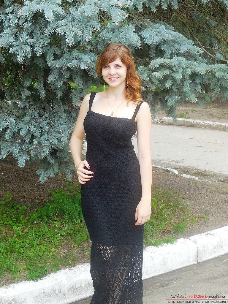Black dress of 100% cotton. Photo # 2