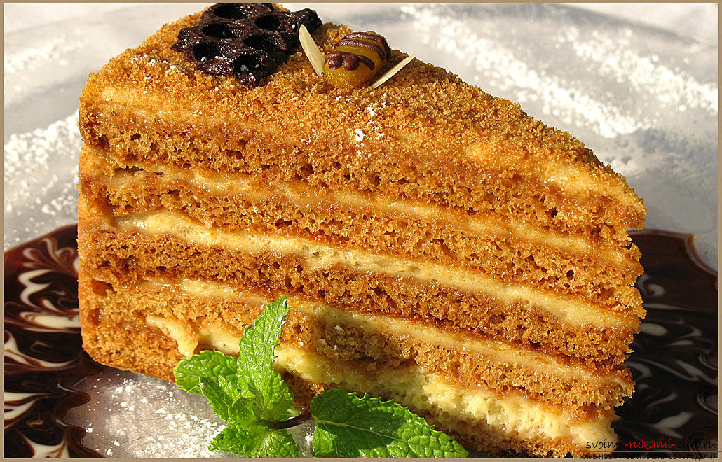 Homemade honey cake. Photo # 2