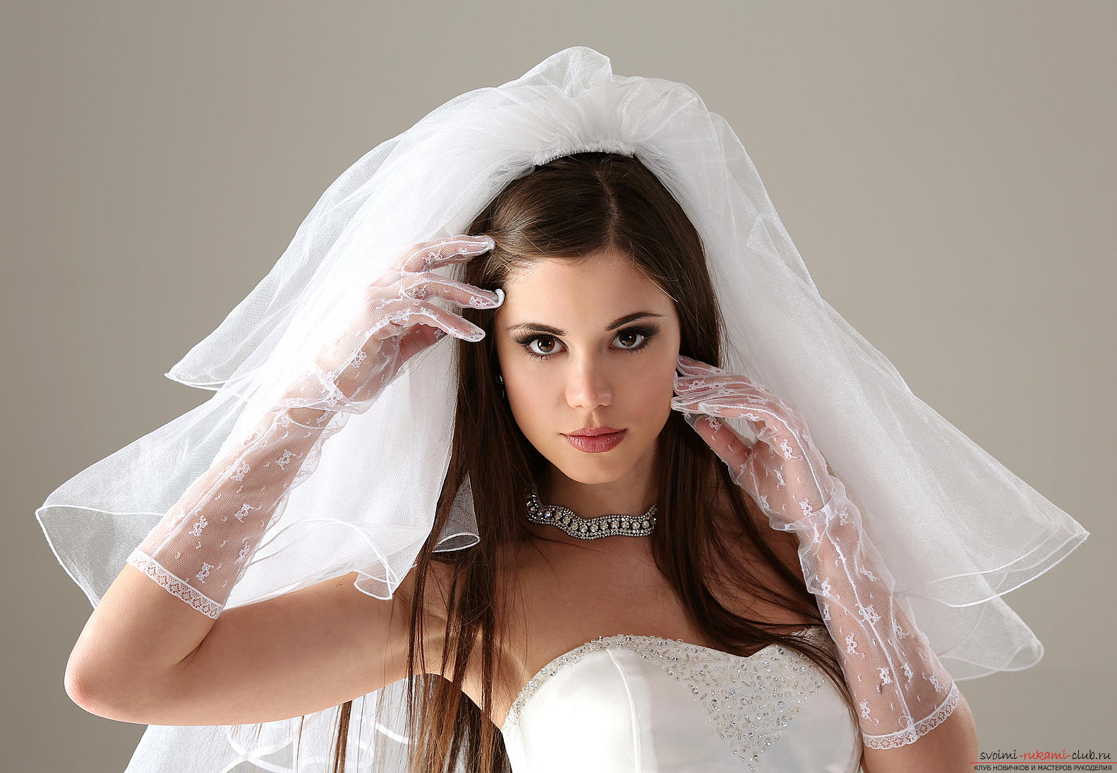 Hairstyles for the bride for the wedding with the veil. Photo # 2