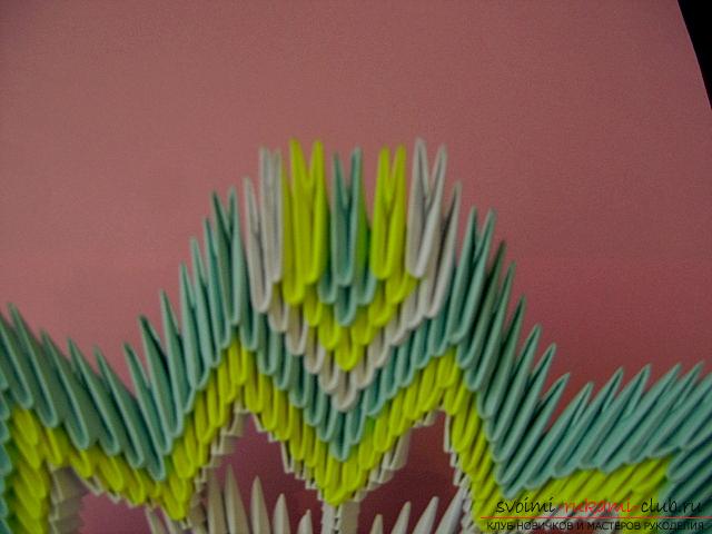 Modular origami. Schemes of assembly of decorative plates. Photo №6