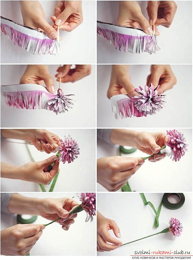 How to make your own hands beautiful and original crafts using kiwing techniques and others, step-by-step photos and instructions for creating paper crafts. Photo number 15