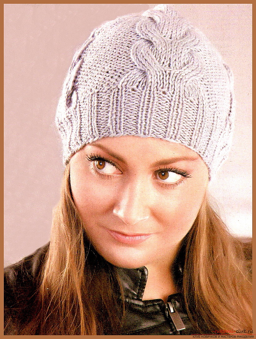 a knitted hat with a pattern. Photo # 2