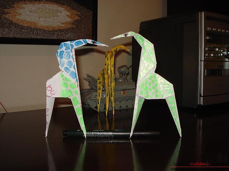 Как да направите жираф в оригами техника. Снимка №3