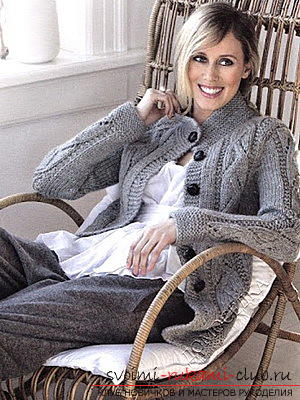 Original and comfortable clothes with knitting needles for winter - 2015. Photo №13