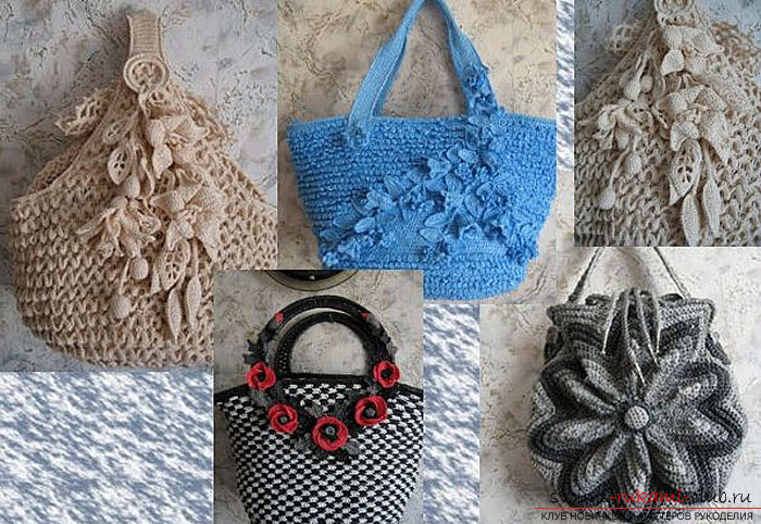 Beautiful bags crocheted according to schemes. Photo №1