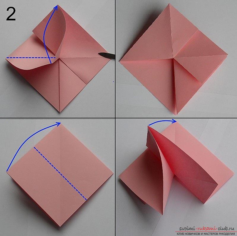 Paper rose in origami technique. Picture №3