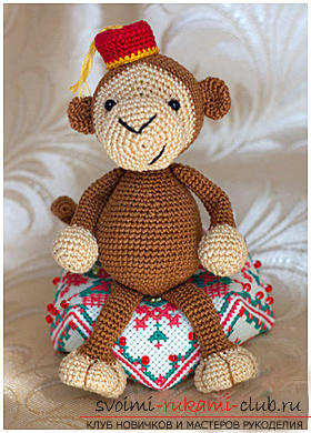 Master class on crocheting monkey amigurumi Abu with his hands with a detailed description. Photo №5