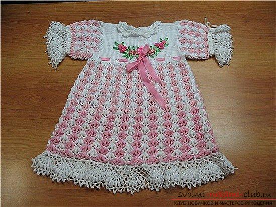 Crochet a beautiful summer dress for a 3 year old girl with a description and a photo. Photo №1