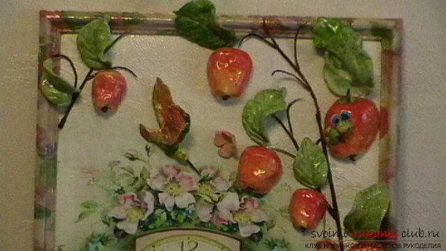 Apple clock from salted dough. Photo # 2