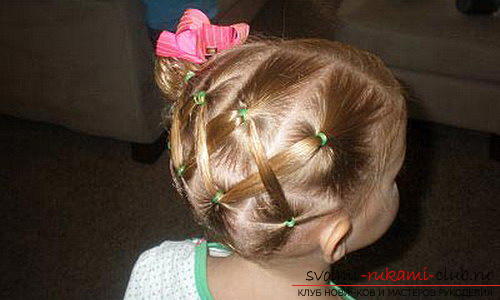 We learn to make beautiful hairstyles for medium hair for girls with our own hands. Photo Number 9