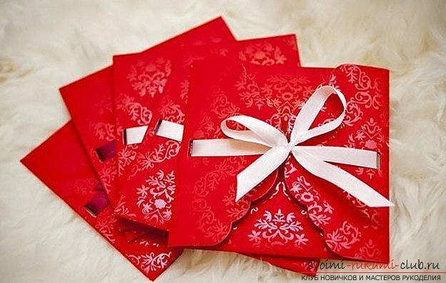 Scrapbooking a New Year's card-envelope with your own hands - a step-by-step master class. Photo №7