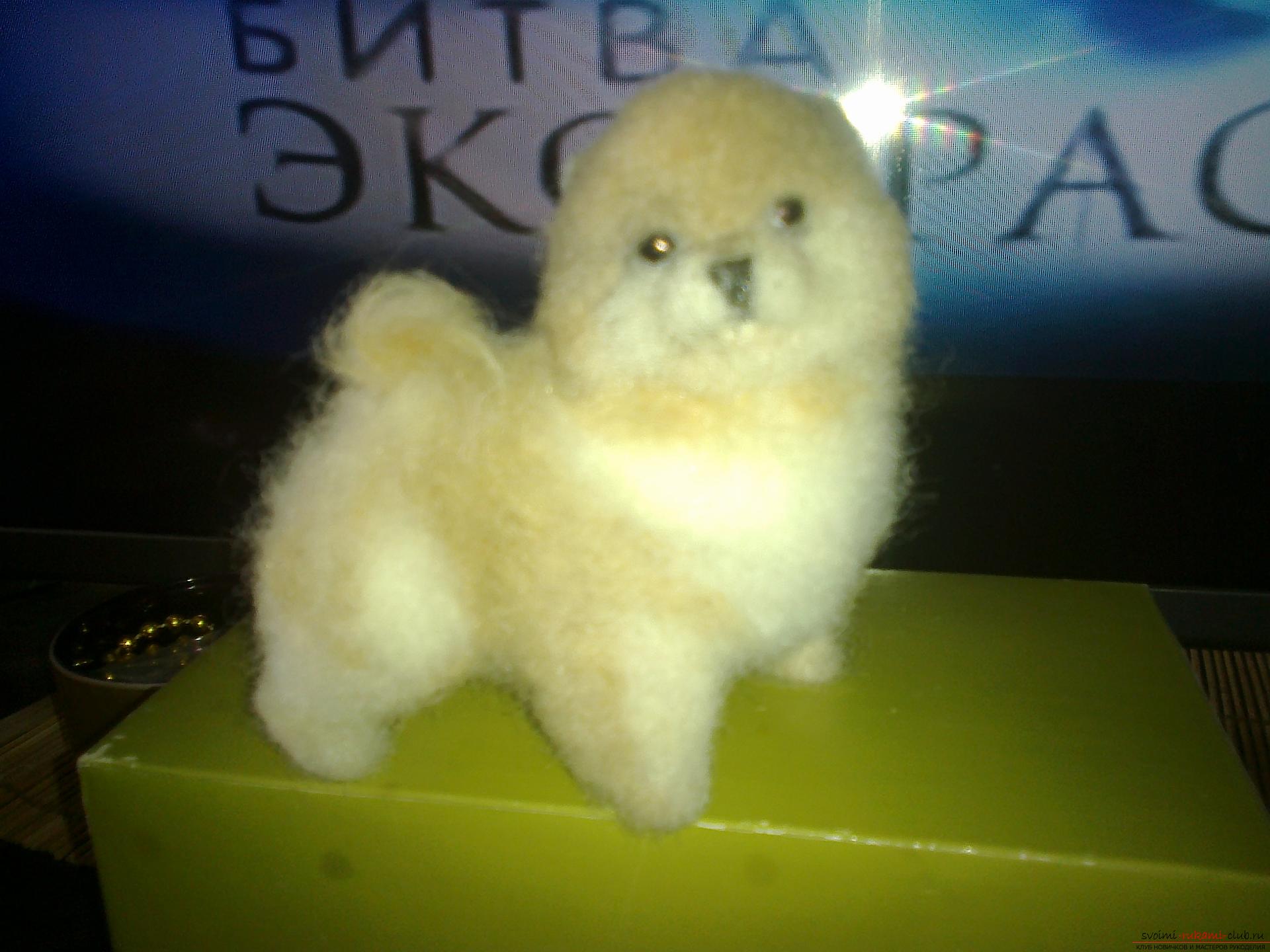 Description of toys in the form of puppies of popular breeds, made in the technique of dry felting. Photo №7