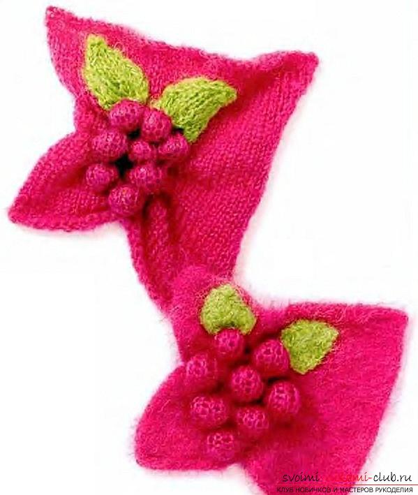 Scarlet knit scarf knitting. Photo №4