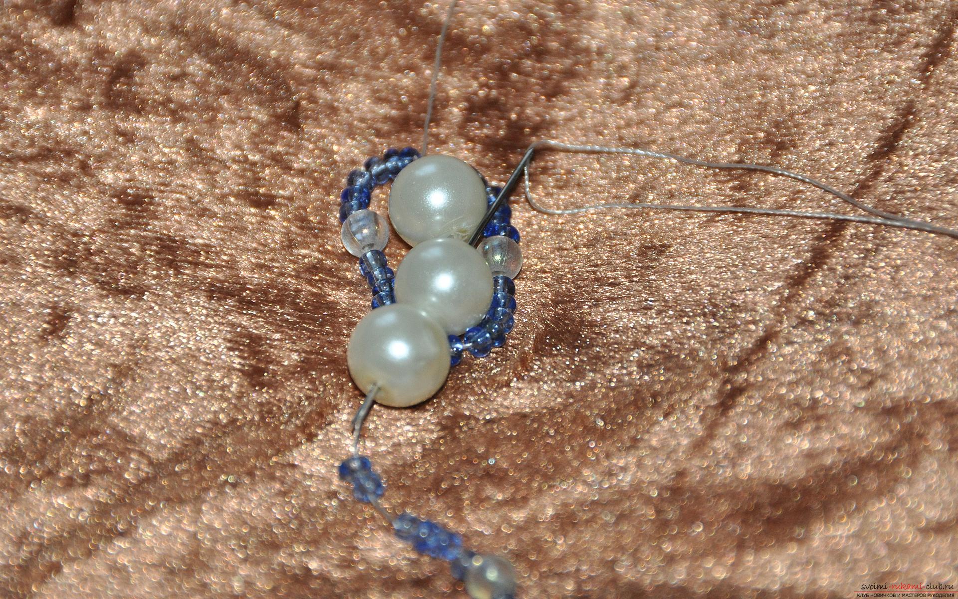 Denne master klasse med trin-for-trin foto og skema vil lære at væve armbånd fra perler .. Foto №11
