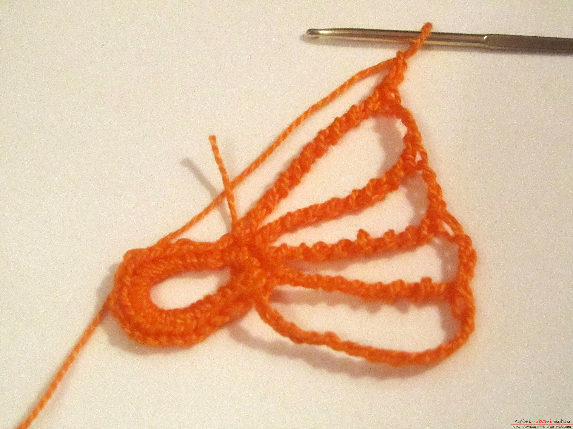 Master class with step-by-step photos and description will teach you how to knit a napkin even for beginners .. Photo №11