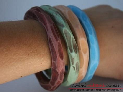 How to create a bracelet of polymer clay with your own hands, master class with a photo .. Photo # 1
