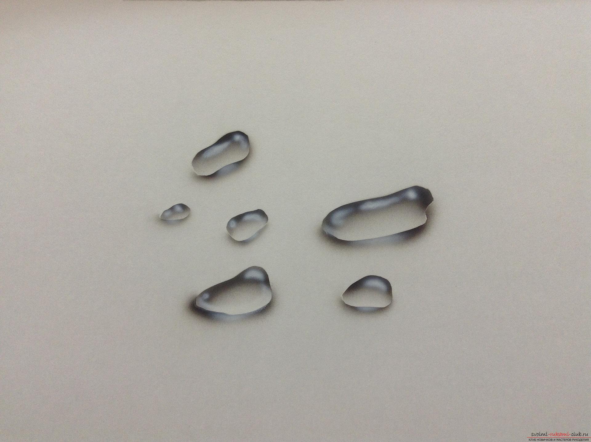 This master class will teach step-by-step drawing by airbrush drawing of a drop .. Photo # 7