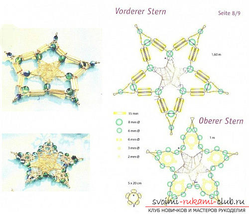 Master classes on weaving snowflakes, free schemes, step-by-step photos, job description. Photo №13