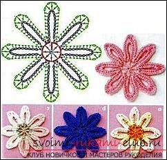 How to tie a flower crochet, detailed charts and description for beginners .. Photo # 7