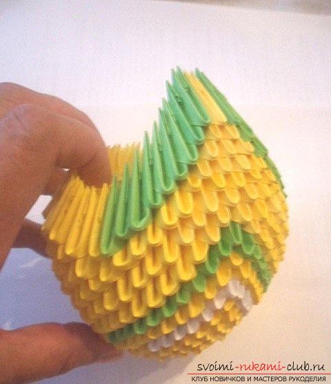 Як зробити павича в техніці модульного орігамі, покрокові фото і докладний опис роботи, колірні рішення у виконанні павиних пір'я з 