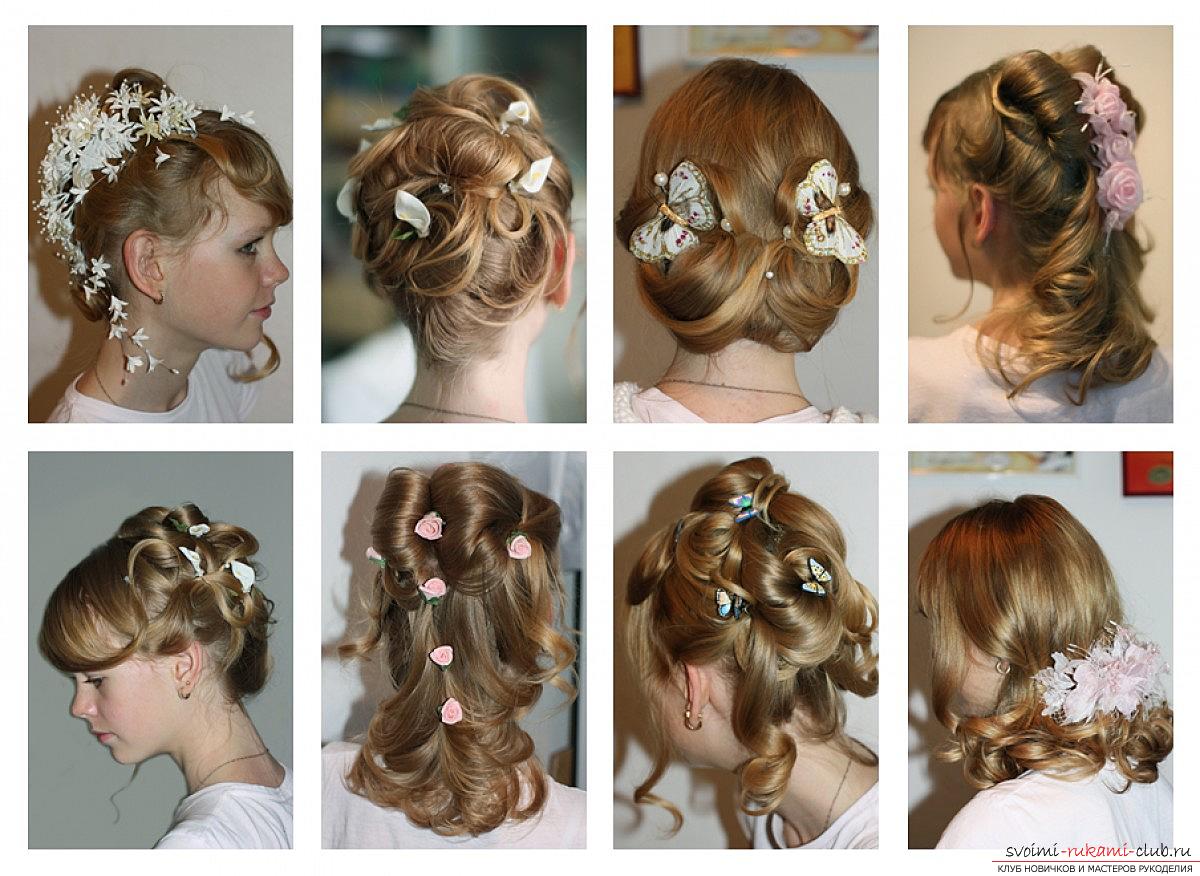 Beautiful children's hairstyles for girls at graduation in the kindergarten and school. Photo №6