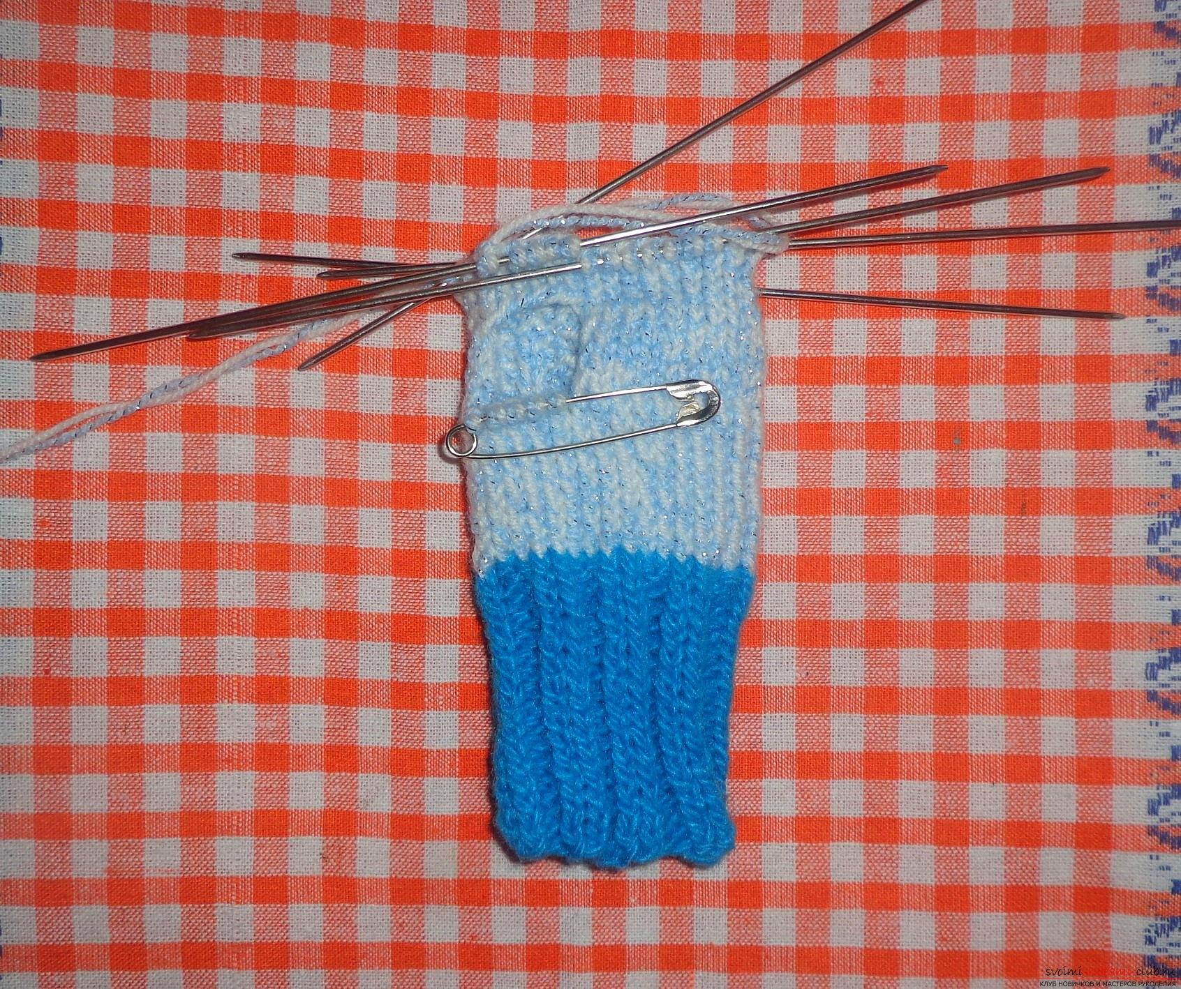 Photo to the knitting lessons on mittens 