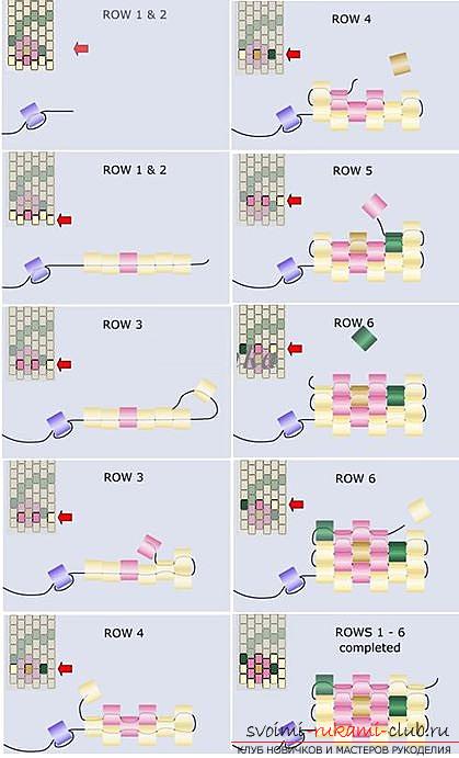 Найпростіші техніки плетіння бісером (голчаста, петлевая, монастирська, цегляна), схеми і опис роботи. фото №3