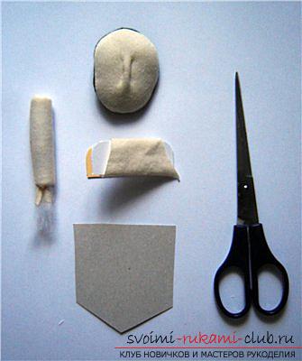 How to sew an interior doll from a fabric 
