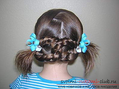 Children's hairstyles with their own hands, which can be performed in a hurry with photo and description .. Photo №5