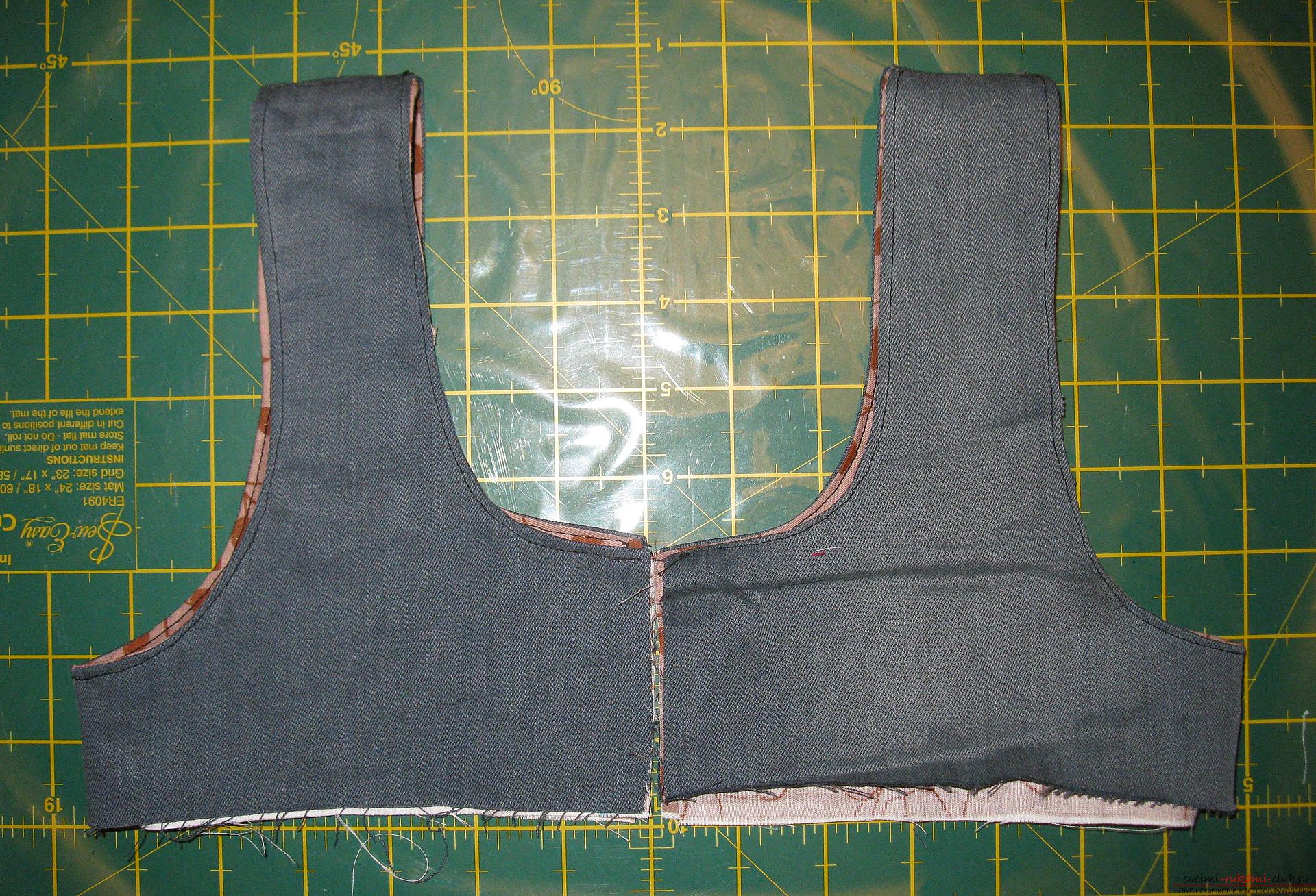 Step-by-step photos to the lesson on sewing a shopping bag. Photo Number 9