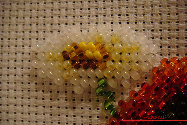 Embroidery with beads of the picture "Spring Bouquet". Photo №8
