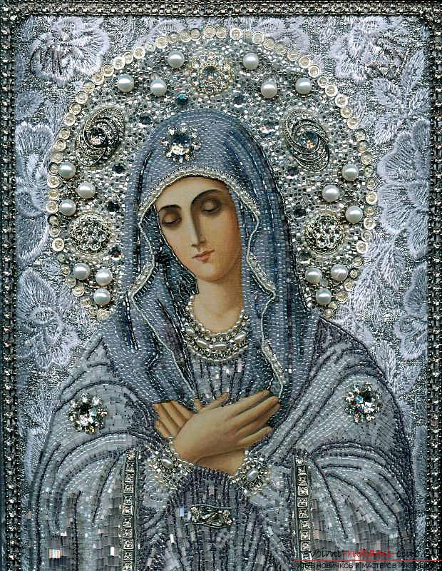 A lesson on embroidering beads of icons with your own hands with a step-by-step description. Photo # 2