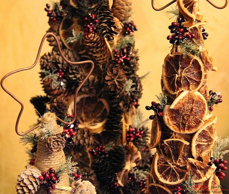 How to make crafts on a Christmas tree. Crafts from wire. Photo-materials for free .. Picture №3